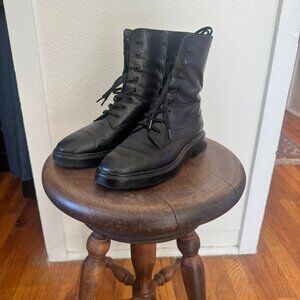 Stuart Weitzman McKenzee Combat Boot - Black Sz 7